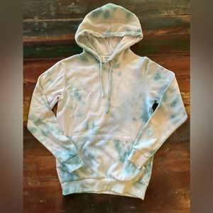 CLOVER Light Blue and White Tie Dye Pullover Hoodie Like New Size Small